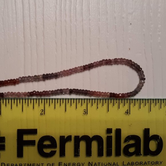 Delicate Ombre Spinel Tinduru Sapphire Bracelet Sterling Silver Puff Heart Charm - Picture 4 of 4